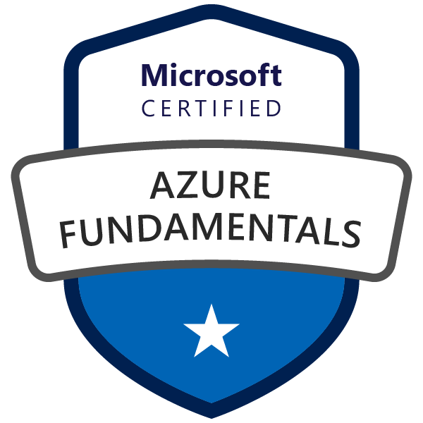 Microsoft Azure Fundamentals AZ-900 badge